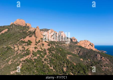 Frankreich, Var, Saint Raphael, Massif de l ' Esterel, Pic du Cap Roux Stockfoto