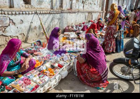 Indien, Rajasthan Zustand, Nagaur, Straßenszene Stockfoto