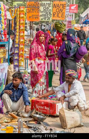 Indien, Rajasthan Zustand, Pushkar, Pushkar Viehmarkt Stockfoto