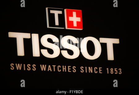 Markenname: "Tissot", Dezember 2013, Berlin. Stockfoto