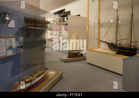 Das Maine Maritime Museum in Bath, Maine.  Funktionen, die die Geschichte des 19. Jahrhunderts Schiffbau, Schiffe und kommerzielle Fahrten. Stockfoto