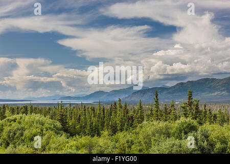 Kanada, Yukon, Kluane, Scenic, Burwash Landing Stockfoto