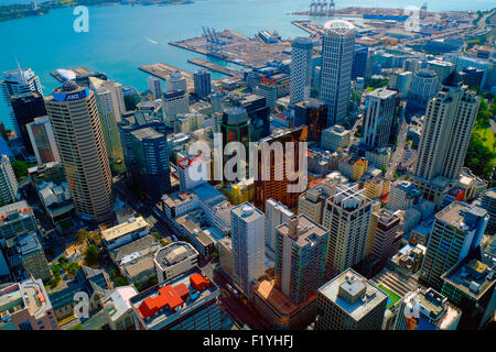 Blick von der Nordinsel Neuseeland Auckland Sky Tower, NZ, Stockfoto