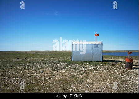 Schuppen, Kanada, Tau, Nunavut, Cambridge Bay Stockfoto