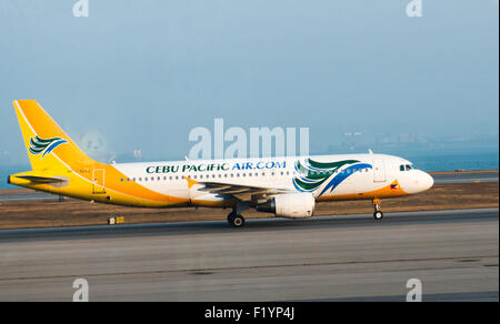 Cebu Pacific Airways Landung in Hong Kong. Stockfoto