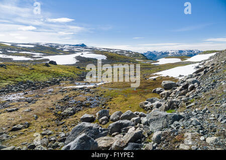 Einsame Landschaft der Highlands Tundra, Norwegen Stockfoto