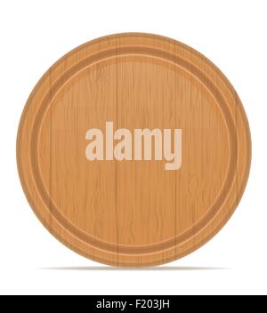 hölzerne Cutting Board-Vektor-Illustration isoliert auf weißem Hintergrund Stock Vektor