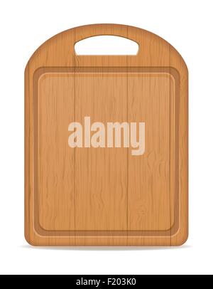 hölzerne Cutting Board-Vektor-Illustration isoliert auf weißem Hintergrund Stock Vektor