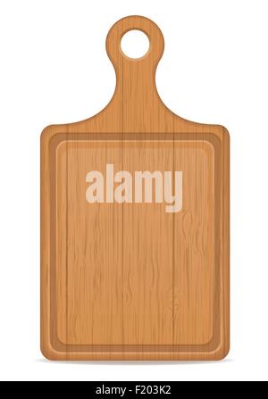 hölzerne Cutting Board-Vektor-Illustration isoliert auf weißem Hintergrund Stock Vektor