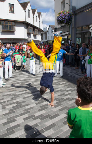 Capoeira-brasilianische Tänzer Kingston Karneval Stockfoto