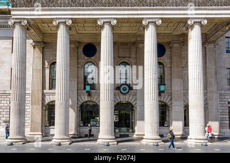 Der Portikus des General Post Office Gebäude O'Connell unteren St, Dublin, Irland Stockfoto
