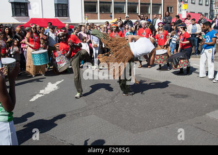 Capoeira-brasilianische Tänzer Kingston Karneval Stockfoto