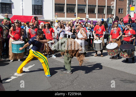 Capoeira-brasilianische Tänzer Kingston Karneval Stockfoto