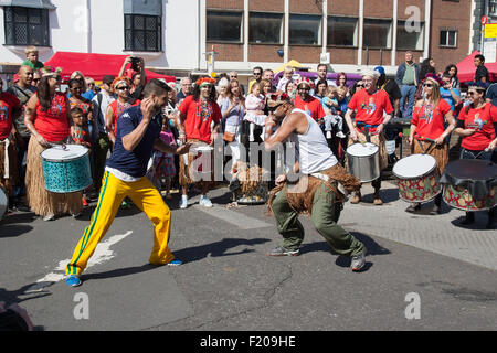 Capoeira-brasilianische Tänzer Kingston Karneval Stockfoto