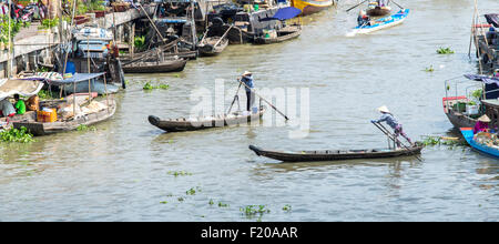 Menschen Leben am Mekong Stockfoto