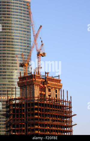 Bau des modernen Gebäudes Stockfoto