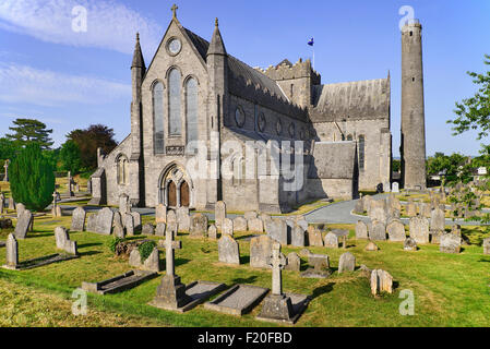 Irland, Grafschaft Kilkenny, Kilkenny, Kathedrale St. Canices. Stockfoto