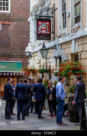 Der Devereux Pub/Restaurant, Tempel, London, England Stockfoto