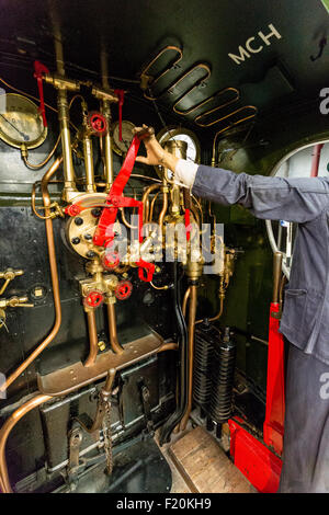 Great Western Railway Dampfmaschine Complex Fußplatte in der Nähe. . Museum Swindon England. Stockfoto