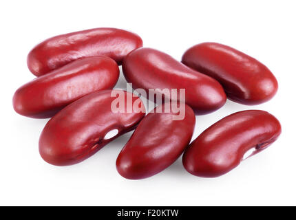 Red Bean Adzuki isoliert auf weißem Hintergrund. Clipping-Pfad Stockfoto