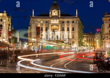 Italien, Lombardei, Mailand, Piazza Cordusio quadratisch Stockfoto