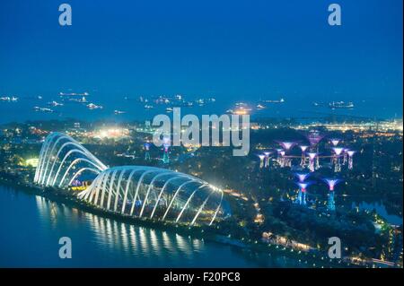 Singapur, Marina Bay, Singapur Flyer Stockfoto