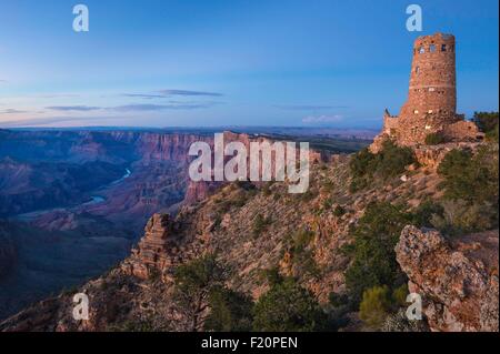 USA, Arizona, Grand Canyon, Weltkulturerbe von UNESCO, South Rim, Desert View Watchtower Stockfoto