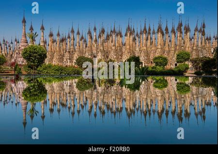 Myanmar (Burma), Shan-Staat, Pao Stamm, Kakku, Kakku Pagode mit seinen 2500 Stupas Stockfoto