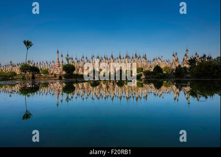 Myanmar (Burma), Shan-Staat, Pao Stamm, Kakku, Kakku Pagode mit seinen 2500 Stupas Stockfoto