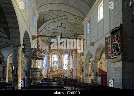 Frankreich, Finistere, stoppen auf Way of St. James, St. Thegonnec, Pfarrei Gehäuse, die Kirche, die Kanzel Stockfoto