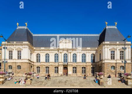 Frankreich, Ille et Vilaine, Rennes, Bretagne Palast des Parlaments (17. Jh.) entworfen von den Architekten Germain Gaultier und Salomon de Brosse, Südfassade Stockfoto