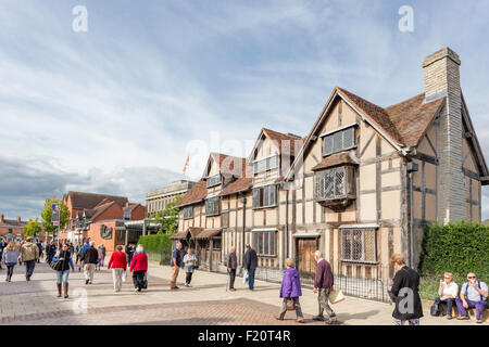 Shakespeares Geburtshaus in Henley Street, Stratford-upon-Avon, Warwickshire, England, UK Stockfoto