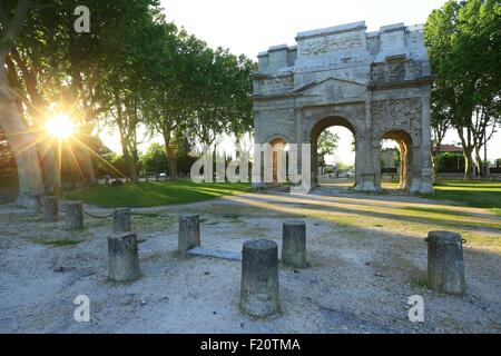 Frankreich, Vaucluse, Orange Avenue Marechal de Lattre Tassiny, Arc de Triomphe, historisches Denkmal Stockfoto