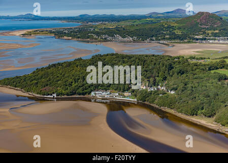 Luftaufnahmen, Portmeirion Dorf 1. August 2015 PHILLIP ROBERTS Stockfoto