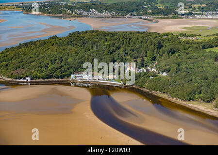 Luftaufnahmen, Portmeirion Dorf 1. August 2015 PHILLIP ROBERTS Stockfoto