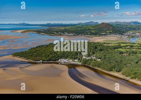 Luftaufnahmen, Portmeirion Dorf 1. August 2015 PHILLIP ROBERTS Stockfoto