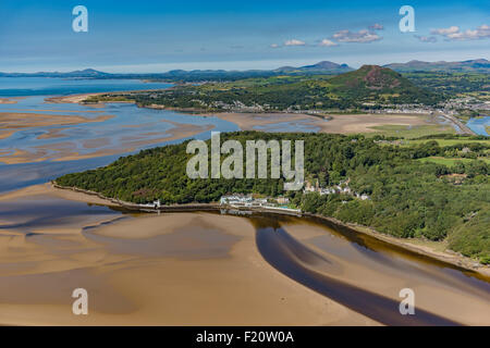 Luftaufnahmen, Portmeirion Dorf 1. August 2015 PHILLIP ROBERTS Stockfoto
