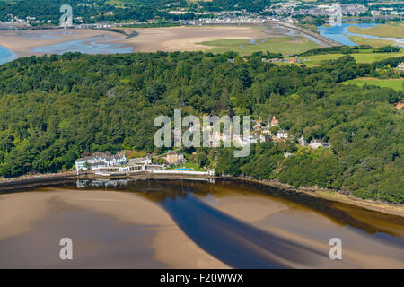 Luftaufnahmen, Portmeirion Dorf 1. August 2015 PHILLIP ROBERTS Stockfoto