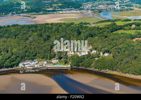 Luftaufnahmen, Portmeirion Dorf 1. August 2015 PHILLIP ROBERTS Stockfoto