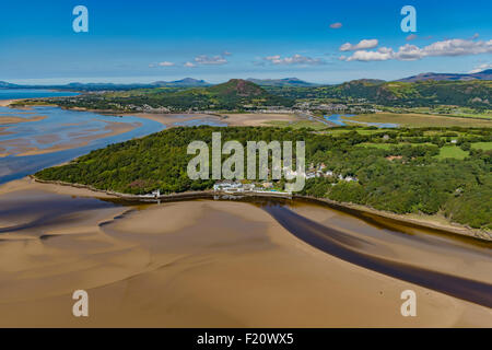 Luftaufnahmen, Portmeirion Dorf 1. August 2015 PHILLIP ROBERTS Stockfoto