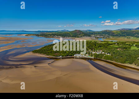 Luftaufnahmen, Portmeirion Dorf 1. August 2015 PHILLIP ROBERTS Stockfoto