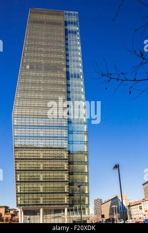 Italien, Lombardei, Mailand, Porta Nuova Varesine, Diamant-Turm (Torre Diamante) von Architekten Kohn Pedersen Fox Associates Anwaltskanzlei (KPF) entworfen und im Jahr 2012 enthüllt Stockfoto