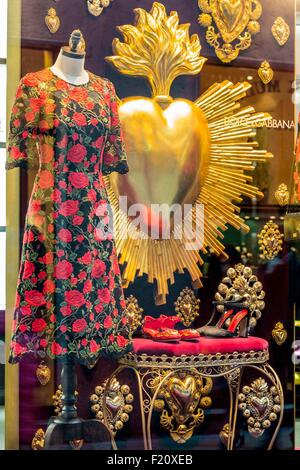 Italien, Lombardei, Mailand, Mode-Viereck, Via della Spiga, vorne der Dolce und Gabbana Boutique Stockfoto