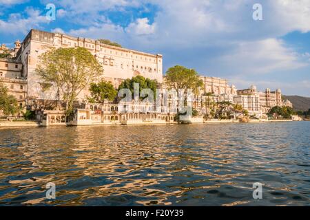 Indien, Rajasthan Zustand, Udaipur, Lake Pichola Stockfoto