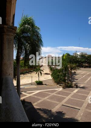 Blick vom Alcazar de Colon in der Colonial von Santo Domingo Stockfoto