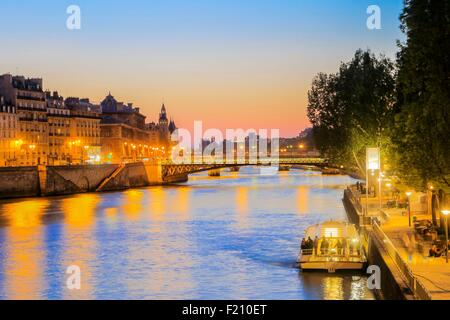 Frankreich, Paris, Ile De La Cité, die Ufer der Seine als Weltkulturerbe der UNESCO, Rathaus Kai aufgeführt Stockfoto