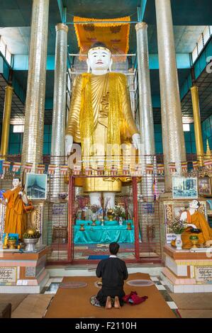Myanmar (Burma), Shan Staat, Taunggyi, Yu Daw Mu Pagode, Buddha Stockfoto