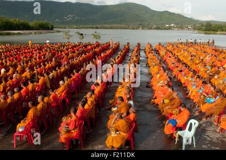 Thailand, Koh Samui, Treffen der Mönche für das neue Jahr in Koh Samui Stockfoto