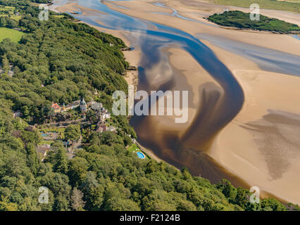 Luftaufnahmen, Portmeirion Dorf 1. August 2015 PHILLIP ROBERTS Stockfoto