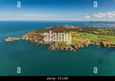 Luftaufnahmen von der Küste von Anglesey North Wales Stockfoto